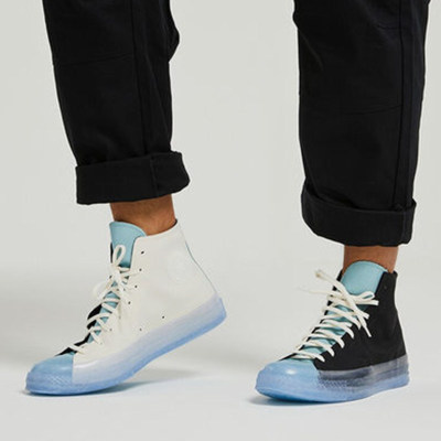 Converse/匡威正品男女同款高帮帆布时尚系带透气拼接板鞋171662C