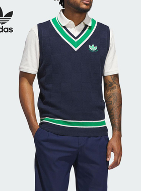 Adidas/阿迪达斯正品三叶草男士高尔夫运动针织马甲JN9736