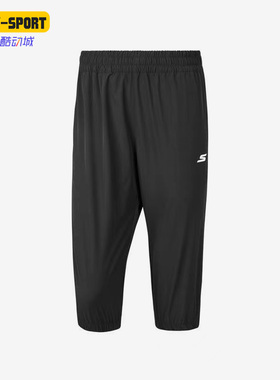 Skechers斯凯奇正品新款女子运动休闲梭织抽绳透气七分裤P222W108