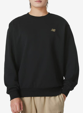 New Balance/NB正品运动男子宽松透气圆领卫衣套头衫AMT43315-BK