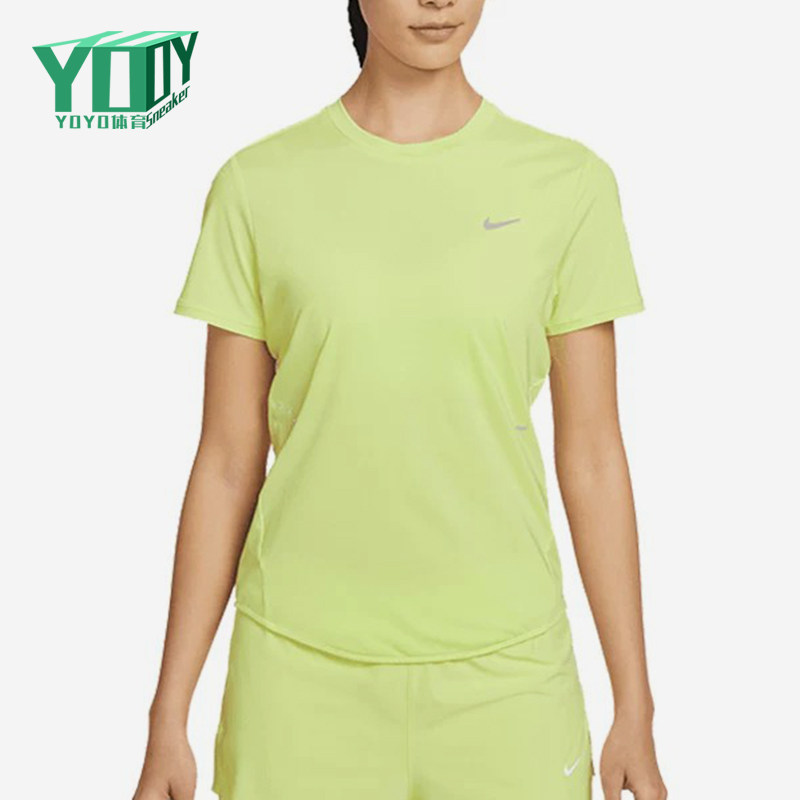 Nike/耐克正品新款女荧光黄浅绿色跑步训练经典短袖T恤HM9699-736图片