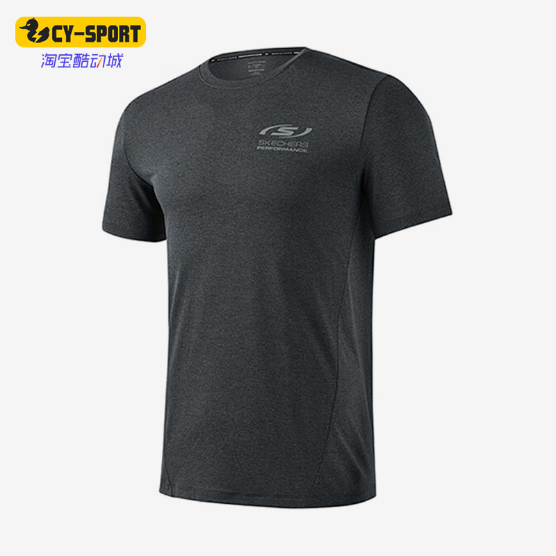 Skechers/斯凯奇正品夏季新款跑步男子运动短袖T恤P223M063-0018