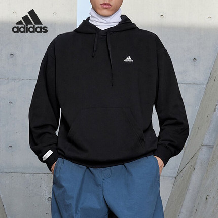 Adidas/阿迪达斯正品秋季男女针织连帽休闲运动卫衣IV7600