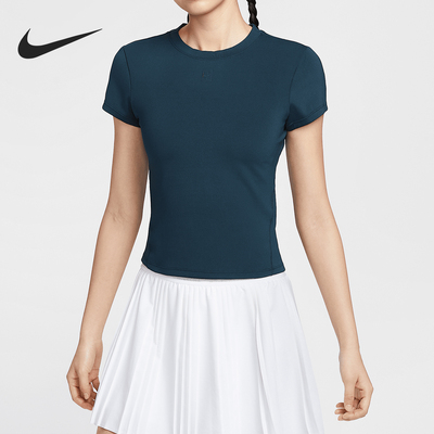 Nike/耐克正品DRI-FIT女士训练短款针织网球短袖HQ2995-478
