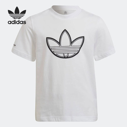 Adidas/阿迪达斯正品三叶草夏季新款小童运动圆领短袖HE2074