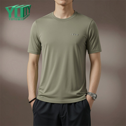 Adidas/阿迪达斯正品圆领宽松风男橄榄绿经典短袖休闲T恤KQ5316