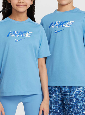 Nike/耐克正品夏季大童圆领简约运动套头短袖T恤HJ4454-489