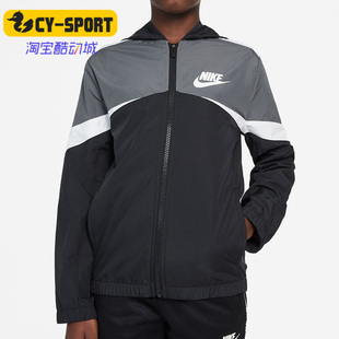 休闲梭织夹克DD8701 Nike JACKET大童时尚 WOVEN 010 耐克正品
