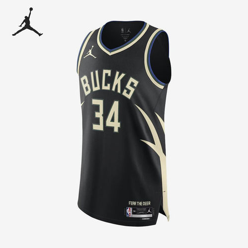 Nike耐克正品Jordan34号雄鹿队男休闲运动篮球背心DQ0151-010