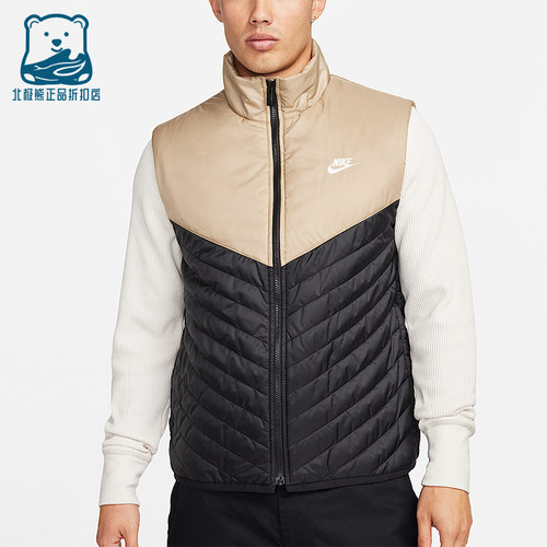 Nike/耐克正品Therma-FIT 男士运动拼接保暖立领棉马甲FB8202-010