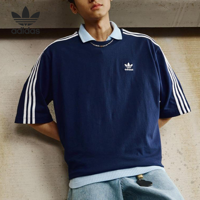 Adidas/阿迪达斯正品三叶草男士运动宽松针织经典T恤JP1059