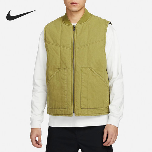 Nike/耐克正品春季新款男士复古休闲立领棉马甲FQ1862-307