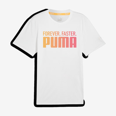 Puma彪马正品Run Favourite男吸汗跑步圆领套头短袖T恤526146-02