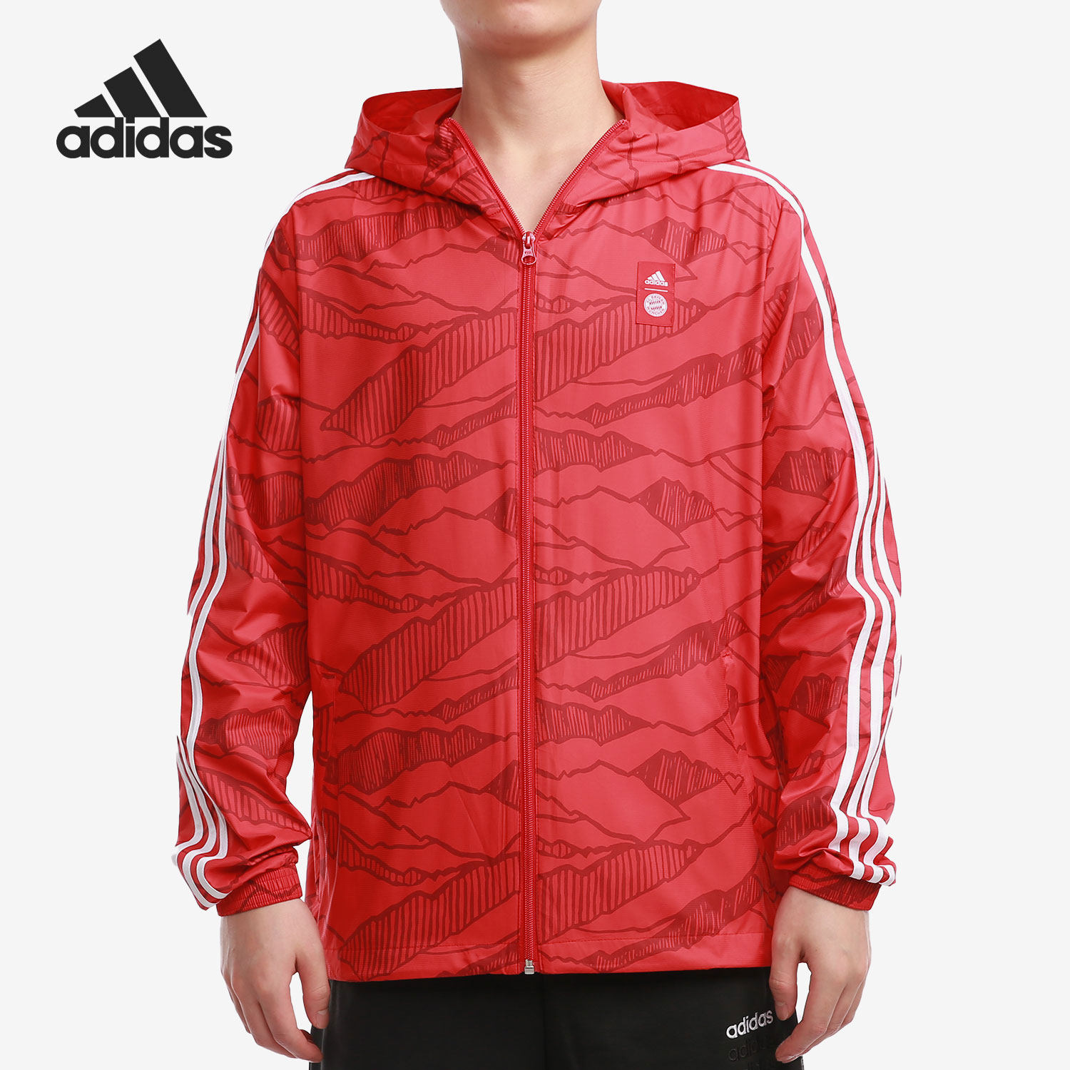 Adidas/阿迪达斯正品当季新款男子足球运动连帽外套 GR0683