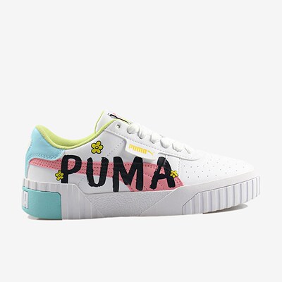 PUMA彪马正品Cali 系列 Novelty Jr Flower女款低帮板鞋374283-01