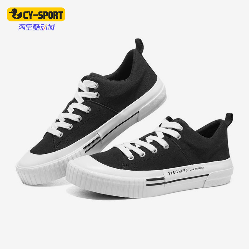 Skechers/斯凯奇正品女子新款时尚舒适运动休闲帆布鞋 155396