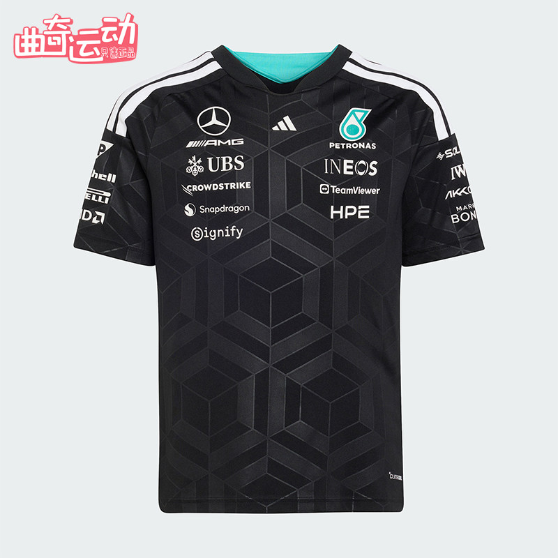 Adidas/阿迪达斯正品AMG马石油F1车队大童经典运动短袖T恤KF0165