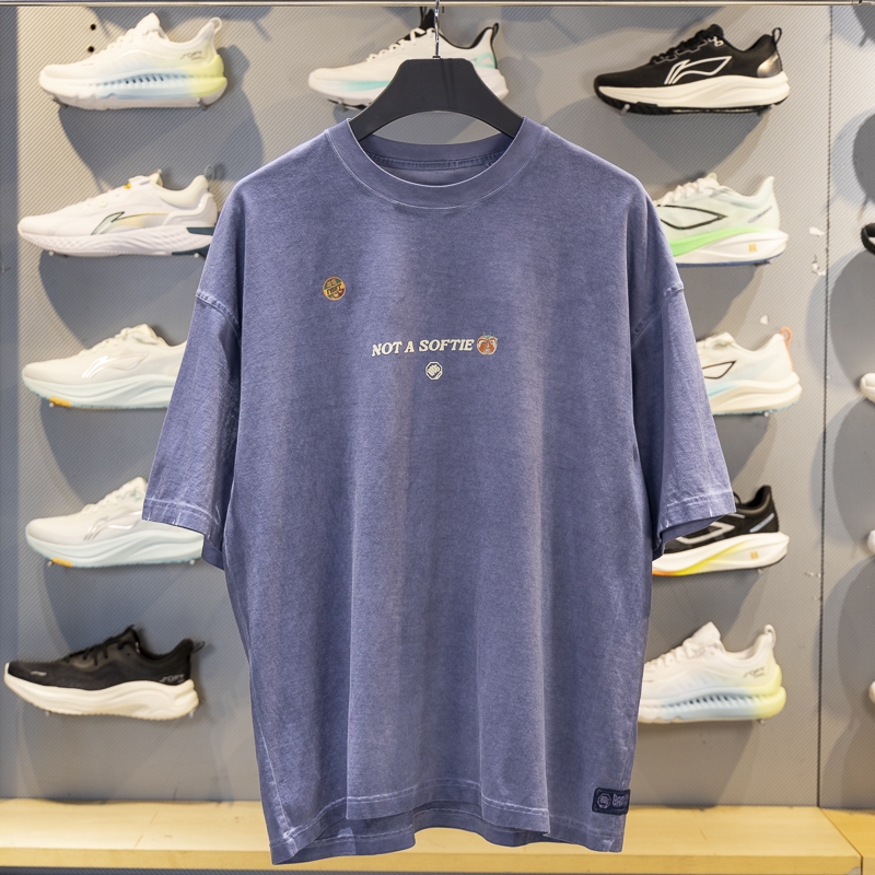 李宁正品反伍BADFIVE男子冰感吸湿排汗运动训练短袖T恤AHSV215-1