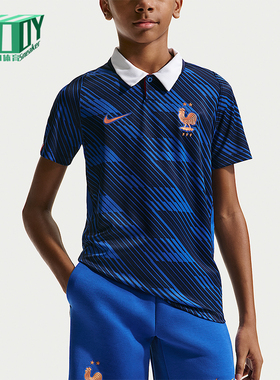Nike/耐克正品Dri-FIT大童复古球迷版足球短袖POLO衫IB5129-480