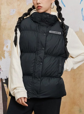Converse/匡威正品冬季新款女子保暖立领运动棉马甲10025203-A01