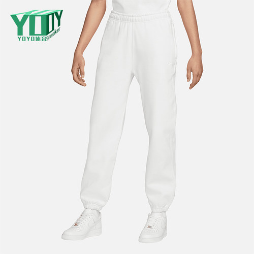 Nike/耐克正品Solo Swoosh女士休闲束脚简约针织长裤CW5565-121