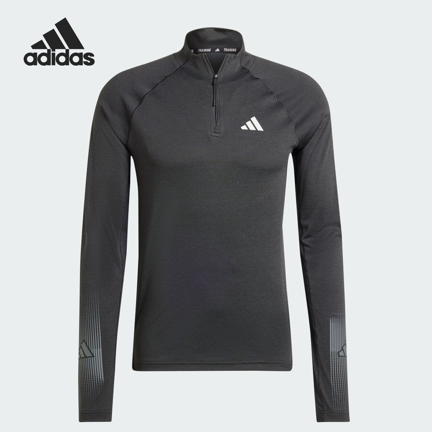 Adidas/阿迪达斯正品GYM+ BL 1/4ZIP男士健身运动T恤IN5577