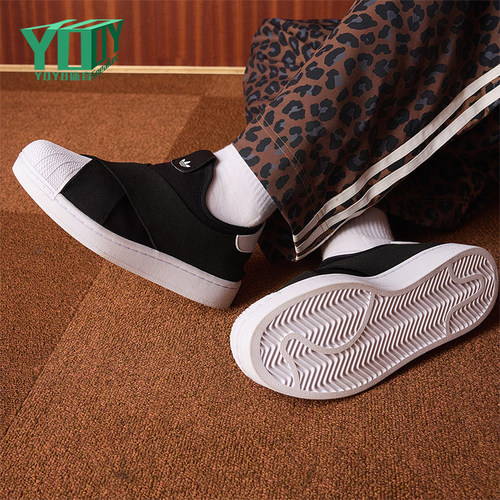 Adidas/阿迪达斯正品三叶草男女低帮经典简约一脚蹬运动鞋KH8210