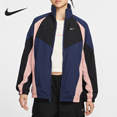 耐克正品 夏季 女士时尚 Nike 拼接拉链梭织运动外套HV4030 410