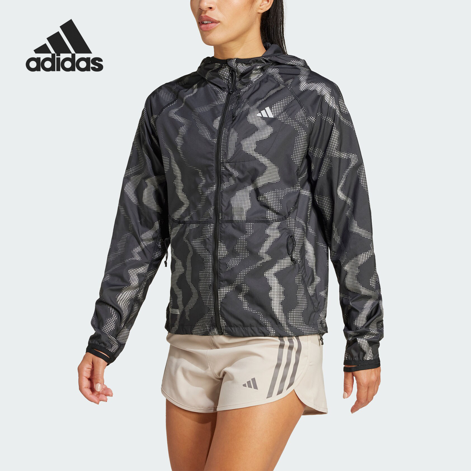 阿迪达斯女士时尚训练防晒外套