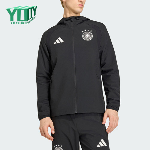 Adidas/阿迪达斯正品TIRO新款男黑色足球跑步经典夹克外套JZ9326