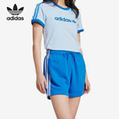 透气短袖 Adidas 短款 三叶草女士针织经典 IZ2674 阿迪达斯正品