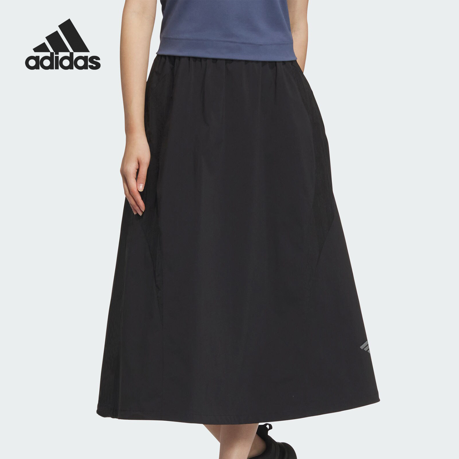 Adidas/阿迪达斯 正品2024新款女士宽松时尚半身裙JJ1104