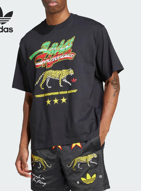 Adidas/阿迪达斯正品三叶草男士印花透气圆领短袖T恤KA4553