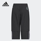 阿迪达斯正品 春季 新款 Adidas 大童运动梭织五分短裤 IA8196