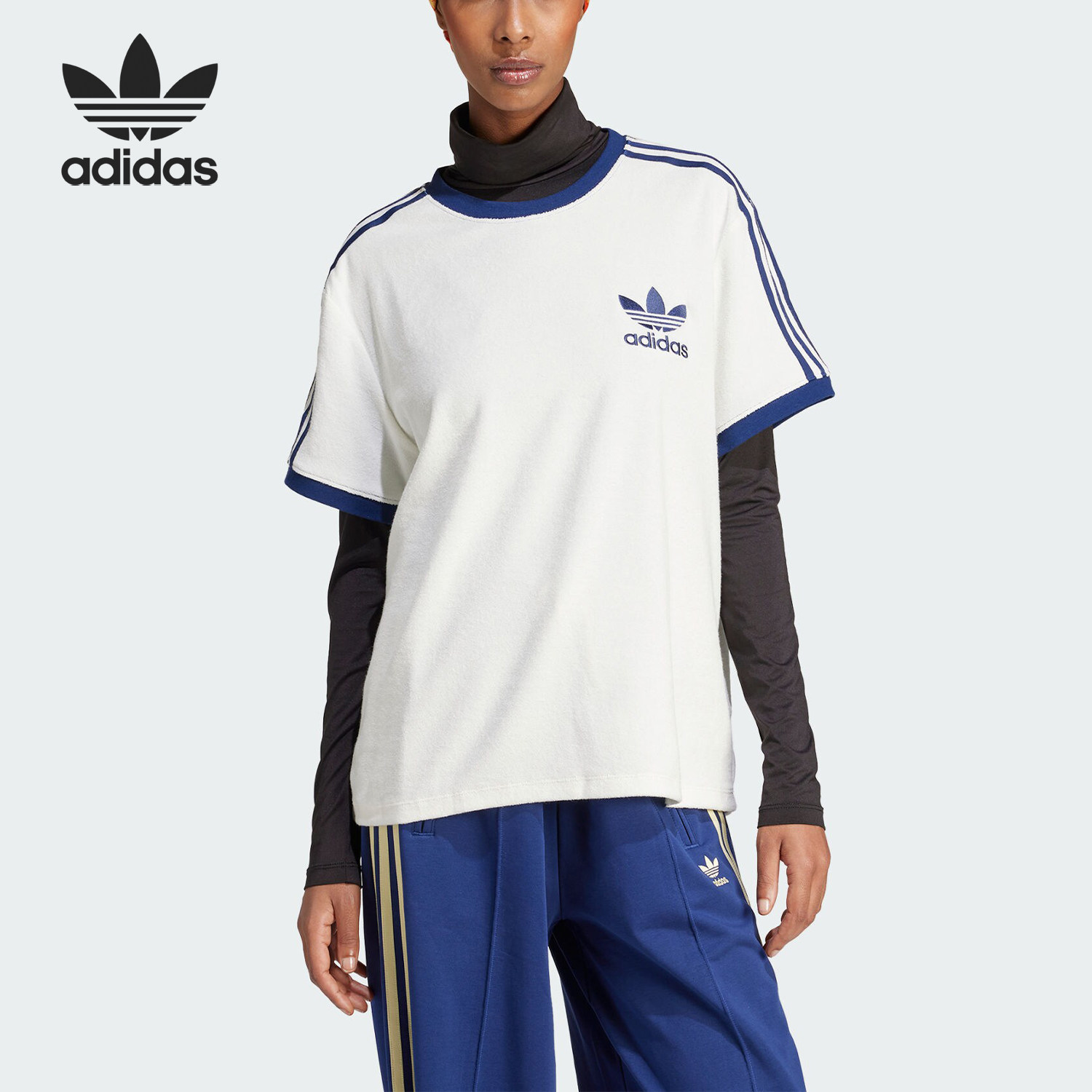 Adidas/阿迪达斯正品TERRY 3S TEE女士罗纹圆领短袖T恤IT9842,运动服/休闲服装,运动T恤,淘宝优惠券,粉丝福利购,淘宝优惠卷