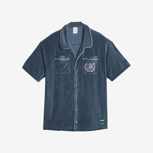Puma/彪马 正品2023夏季新款男士时尚简约休闲短袖衬衫620883