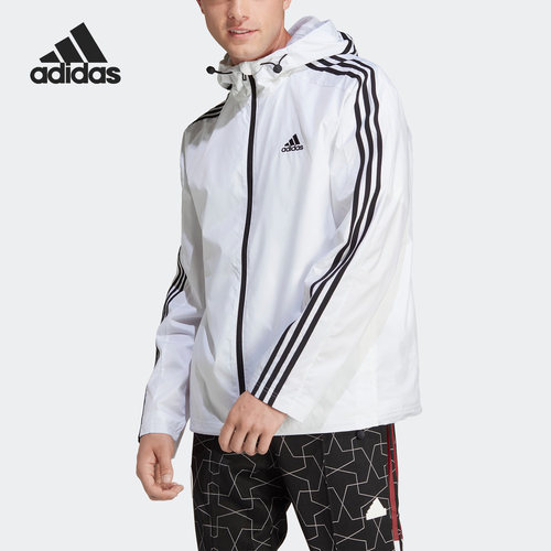 Adidas/阿迪达斯正品M 3S WB 运动连帽男子夹克外套IB0382