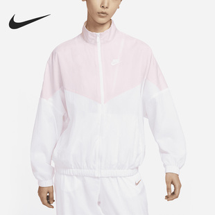 DM6186 女子舒适立领拉链休闲运动夹克外套 690 耐克正品 Nike