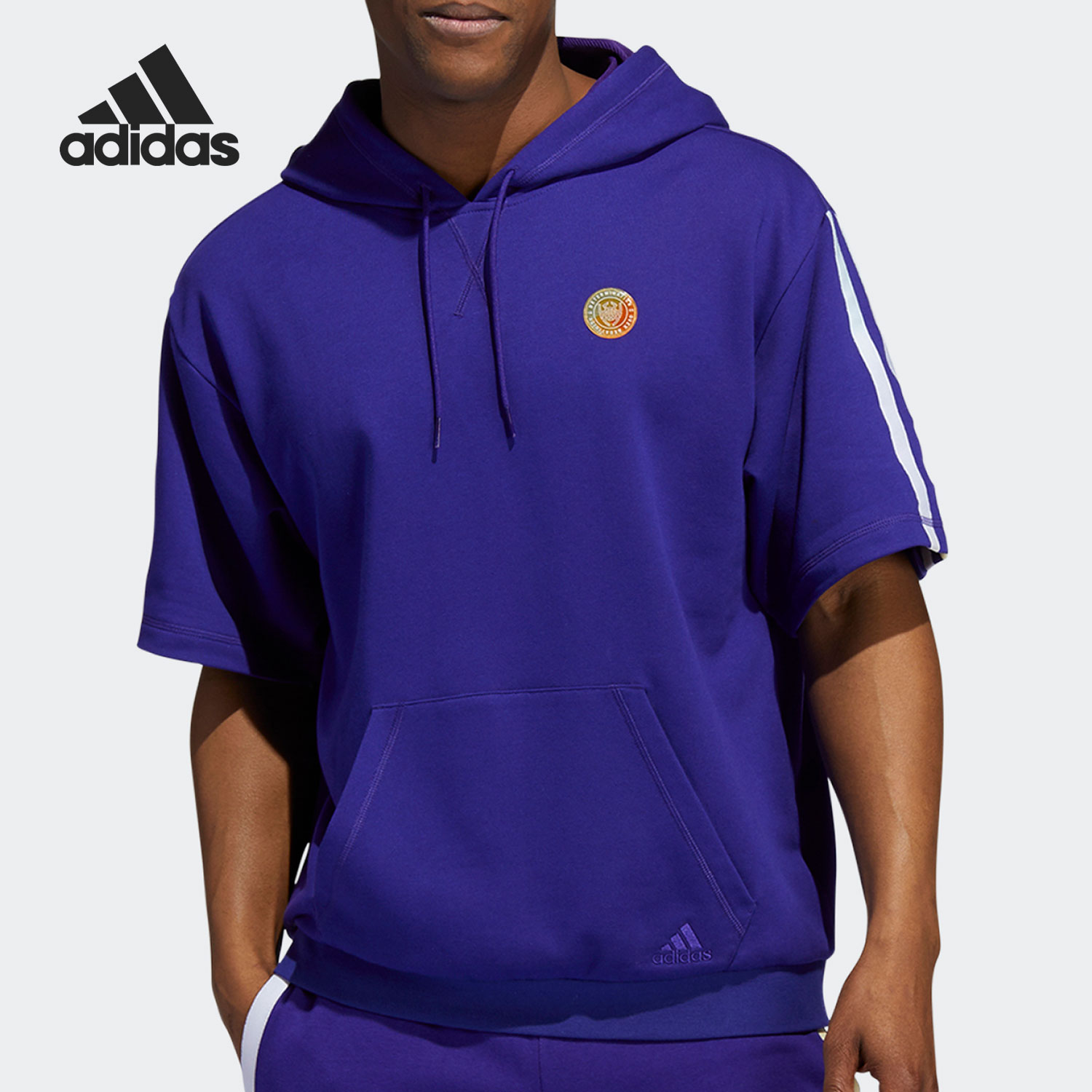 Adidas/阿迪达斯正品米切尔男子篮球运动连帽套头衫卫衣 HB6759