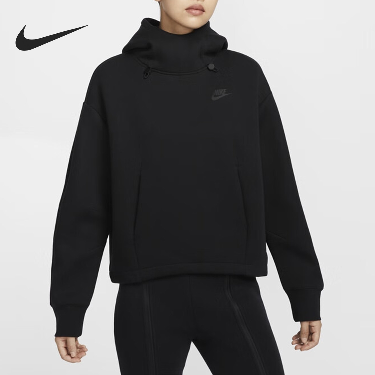 Nike/耐克正品W NSW TCH FLC OS HDY女士连帽卫衣FV6323-010