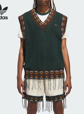 Adidas/阿迪达斯正品三叶草男女复古经典针织潮流背心马甲JP1606