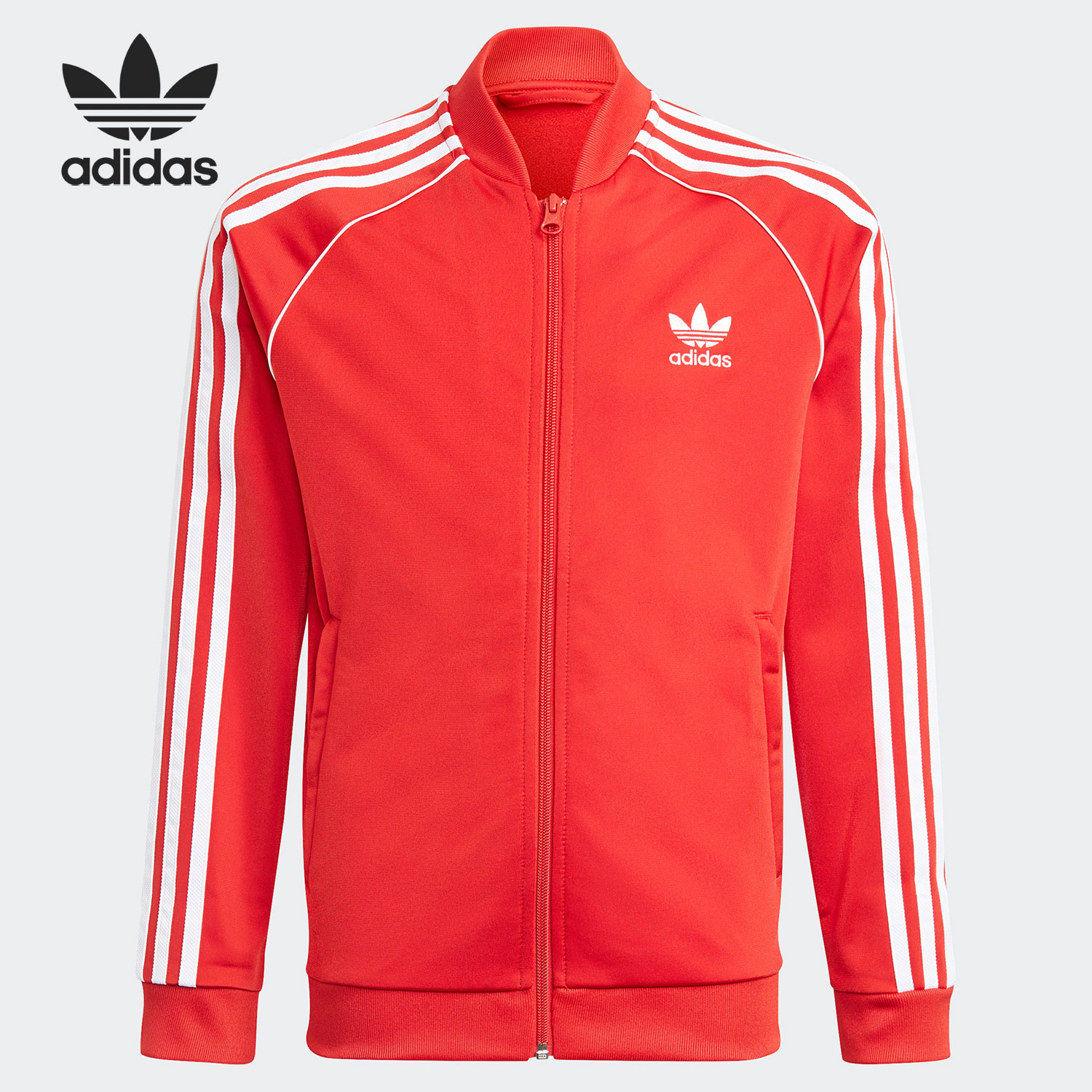 阿迪达斯大童运动针织夹克外套