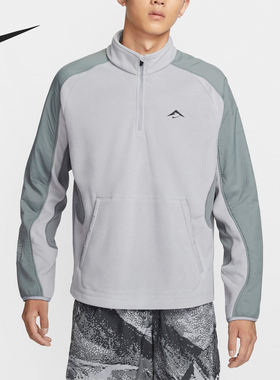 Nike/耐克正品当季新款男士运动拉链立领抓绒T恤FV9964-078