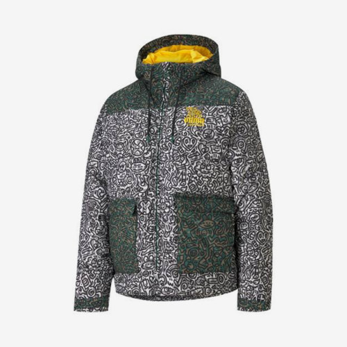 Puma/彪马正品2024秋冬女士保暖印花时尚宽松棉服598685-91