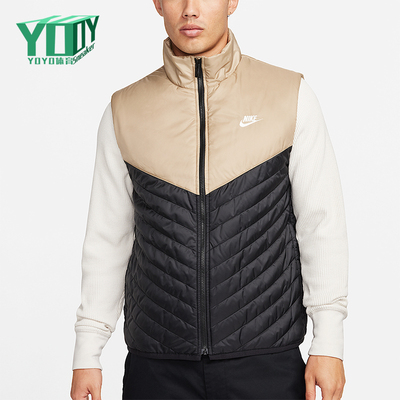 Nike/耐克正品Therma-FIT 男士运动拼接保暖立领棉马甲FB8202-010