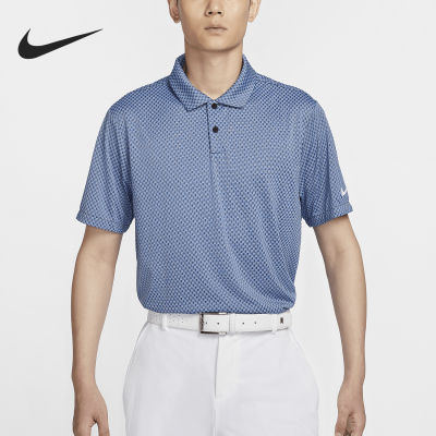 Nike/耐克正品DRI-FIT男士高尔夫翻领运动短袖T恤FD5745-410
