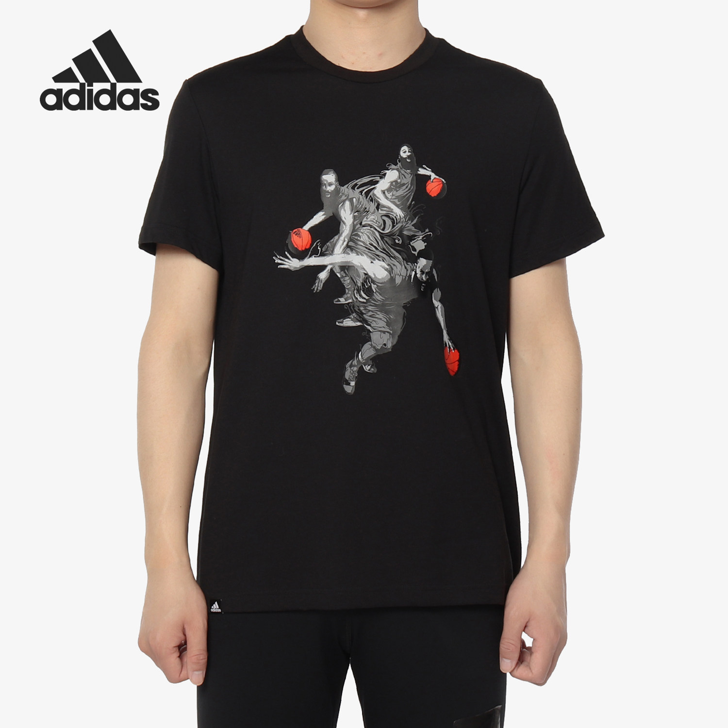 Adidas/阿迪达斯正品HARDEN漫画男子篮球运动短袖T恤 FI6371