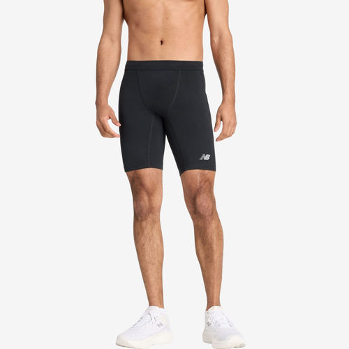 New Balance新百伦正品男跑步修身中腰松紧纯色短裤MS41250-BK