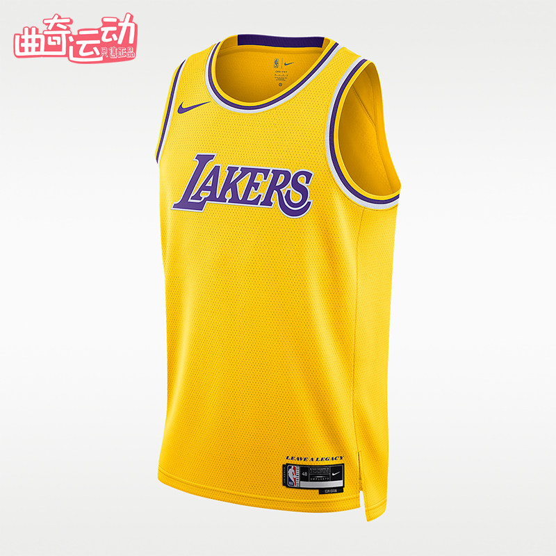 Nike/耐克正品NBASwingman新款男黄紫色经典篮球背心DN2140-728