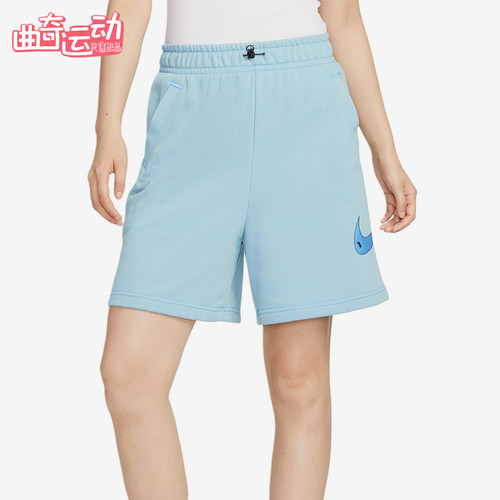 Nike/耐克正品女子运动针织透气休闲经典透气五分短裤DM6750-494